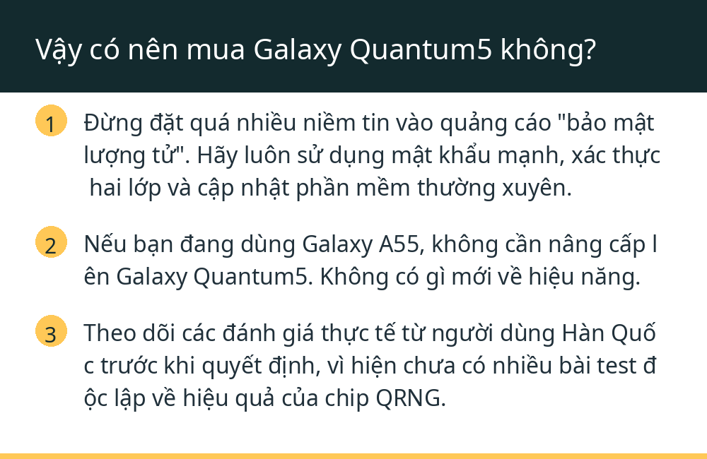 Vậy có nên mua Galaxy Quantum5 không?