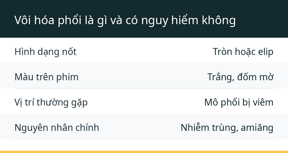 Vôi hóa phổi là gì và có nguy hiểm không