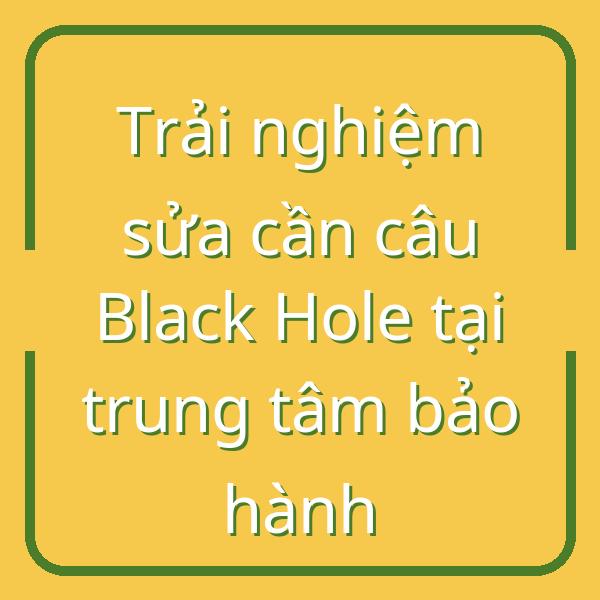 Trải nghiệm sửa cần câu Black Hole tại trung tâm bảo hành