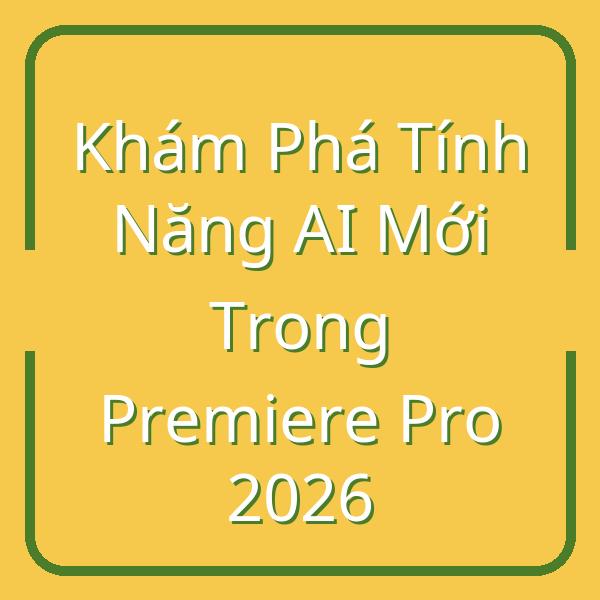Khám Phá Tính Năng AI Mới Trong Premiere Pro 2026