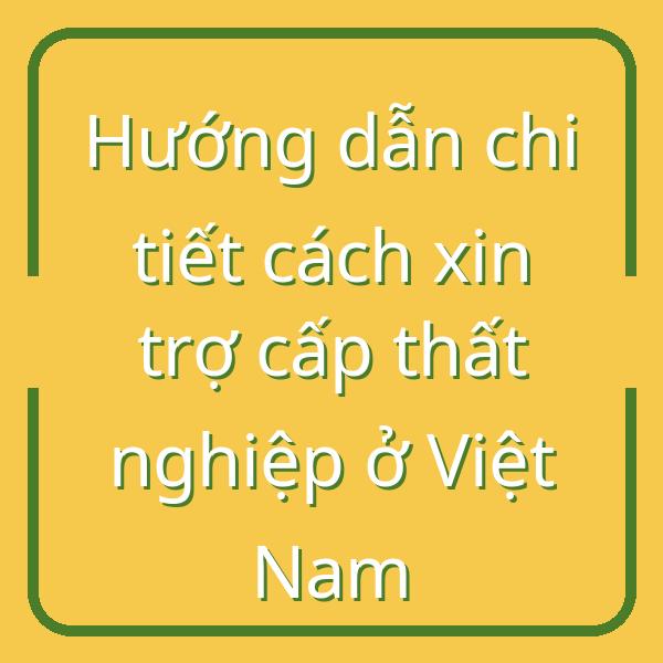 Hướng dẫn chi tiết cách xin trợ cấp thất nghiệp ở Việt Nam