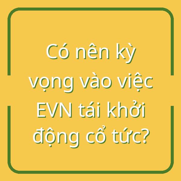 Có nên kỳ vọng vào việc EVN tái khởi động cổ tức?