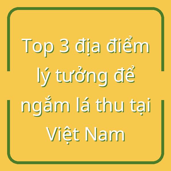 Top 3 địa điểm lý tưởng để ngắm lá thu tại Việt Nam
