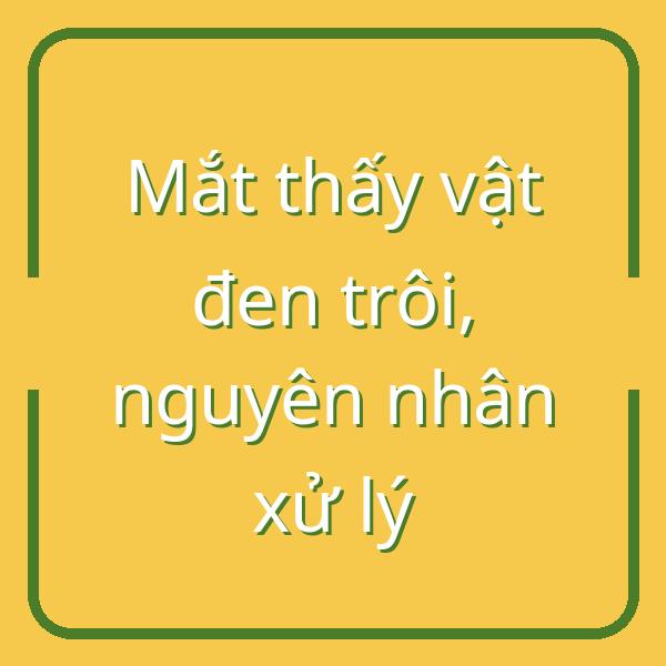 Mắt thấy vật đen trôi? Nguyên nhân và cách xử lý