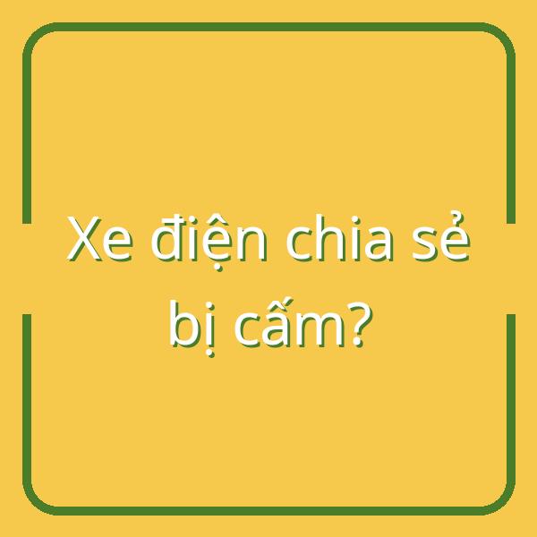 Xe điện chia sẻ bị cấm? Phân tích quy định và tương lai tại Việt Nam