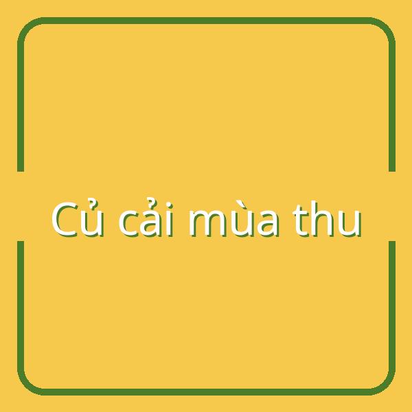Hướng dẫn trồng củ cải mùa thu: Kỹ thuật và bí quyết thành công