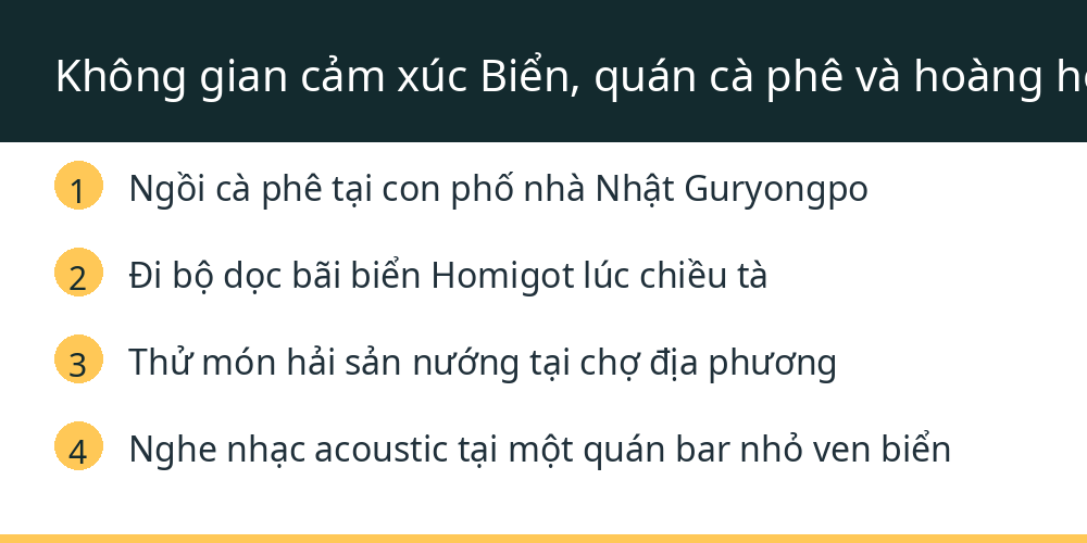 Không gian cảm xúc Biển, quán cà phê và hoàng hôn