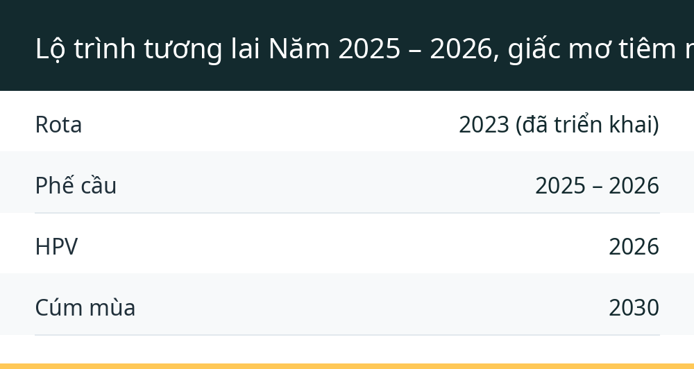 Lộ trình tương lai Năm 2025 – 2026, giấc mơ tiêm miễn phí có thành hiện thực?