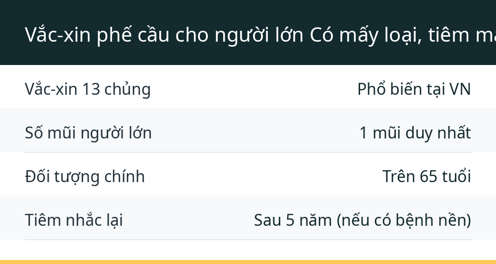 Vắc-xin phế cầu cho người lớn Có mấy loại, tiêm mấy mũi?
