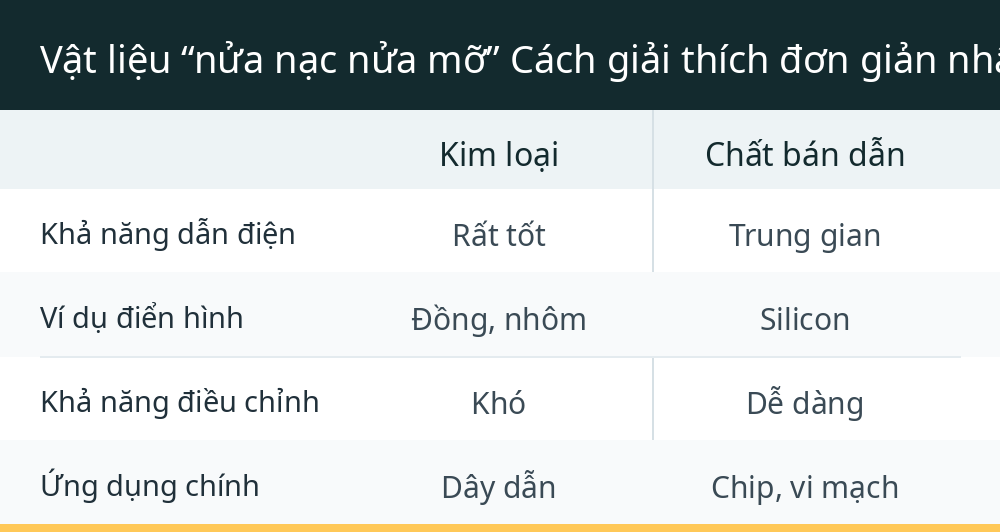 Vật liệu “nửa nạc nửa mỡ” Cách giải thích đơn giản nhất về chất bán dẫn